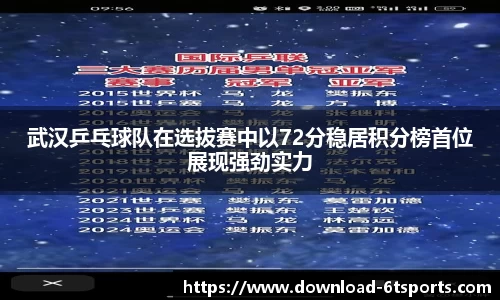 武汉乒乓球队在选拔赛中以72分稳居积分榜首位展现强劲实力